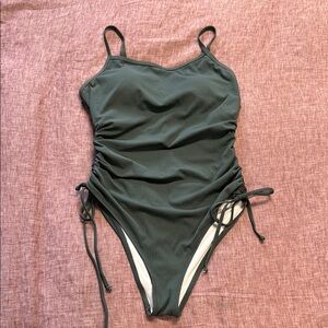 Amazon Women's One Piece Swimsuit - Dark Green